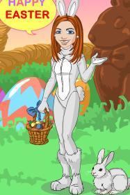 Kim's Yahoo Avatar for this entry, a bunny in an Easter basket